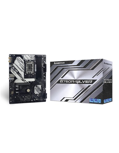 Placa de baza BIOSTAR B760A-SILVER / AM4 / B760 / DDR5 / mATX