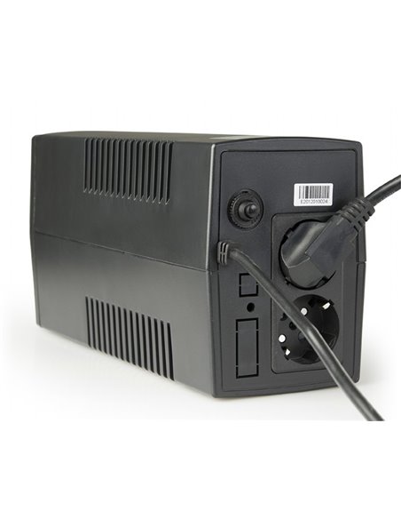ИБП EnerGenie EG-UPS-B650 / 650VA / 390W / 2 x Schuko sockets / Black