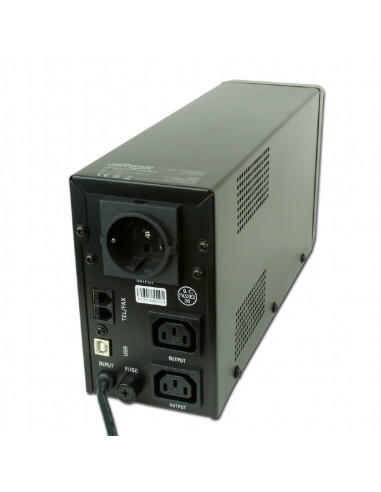 Gembird EnerGenie EG-UPS-032, LCD display, 850VA / 510W, UPS with AVR, Output sockets: 2 pcs x C13, 1 pc Schuko outlets, USB ...