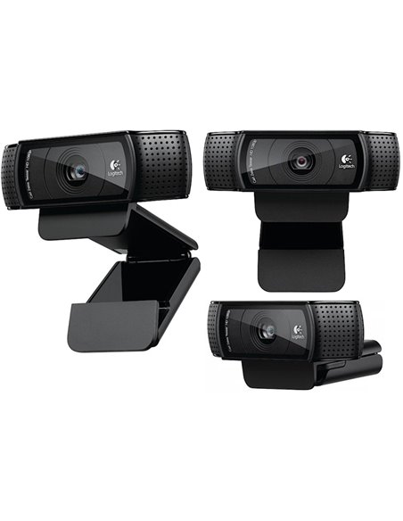 Logitech HD PRO Webcam C920, Microphone(dual stereo), Full HD 1080p video calls & recording, up 15 Megapixel images, H.264 v...