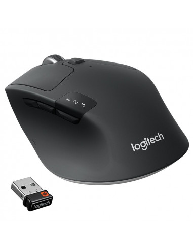 Logitech Wireless Mouse M720 Triathlon, Black, Optical Mouse, Multi-device, Hyper-fast scrolling, Switching seamlessly betwee...