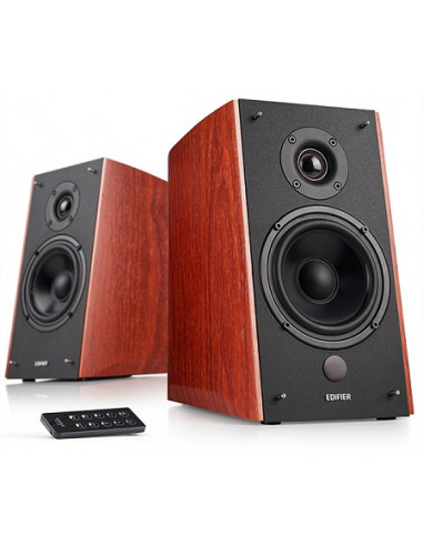 Edifier R2000DB Brown, 2.0/ 120W (2x36W+2x24W) RMS, Audio In: Bluetooth, RCA x2, PC, AUX, optical, coaxial, remote control, a...