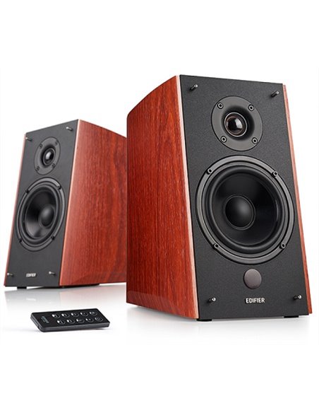 Edifier R2000DB Brown, 2.0/ 120W (2x36W+2x24W) RMS, Audio In: Bluetooth, RCA x2, PC, AUX, optical, coaxial, remote control, a...