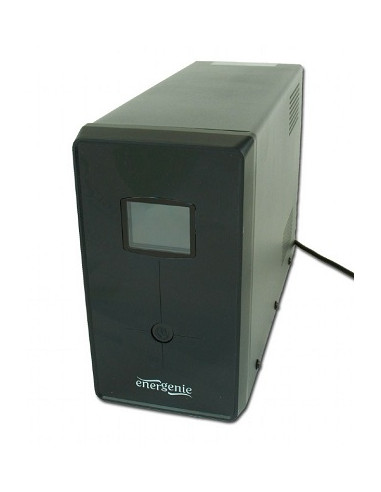 Gembird EnerGenie EG-UPS-033, LCD display, 1200VA / 720W, UPS with AVR, Output sockets: 3 pcs x C13, 2 pc Schuko outlets, USB...