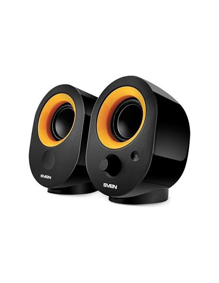 SVEN 316 Black (USB), 2.0 / 2x2W RMS, USB power supply, 1.7”