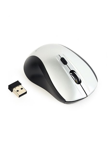 Gembird MUSW-4B-02-BS, Wireless Optical Mouse, 2.4GHz, 4-button, 800/1200/1600dpi selectable by the button, Nano Reciver, USB...