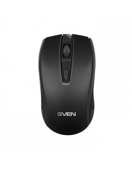 SVEN RX-220W Wireless, Optical Mouse, 2.4GHz, Nano Receiver, 800/1200/1600 dpi, USB, Black