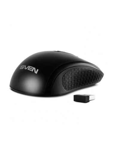 SVEN RX-220W Wireless, Optical Mouse, 2.4GHz, Nano Receiver, 800/1200/1600 dpi, USB, Black