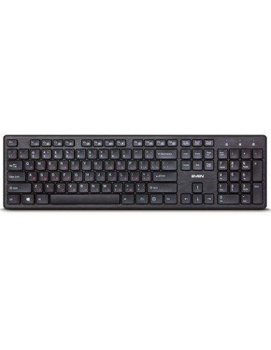 SVEN KB-E5800W, Wireless Keyboard, 104 keys,12 Fn-keys slim compact design, low-profile keys with smooth stroke, Nano receive...
