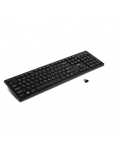 SVEN KB-E5800W, Wireless Keyboard, 104 keys,12 Fn-keys slim compact design, low-profile keys with smooth stroke, Nano receive...
