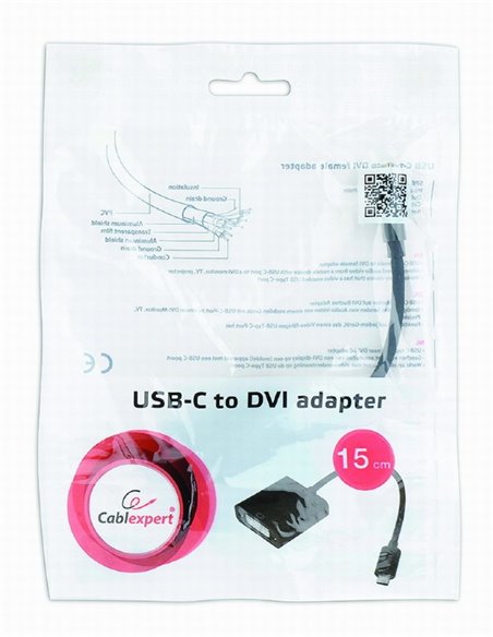 АдаптерGembird A-CM-DVIF-01, USB-C to DVI