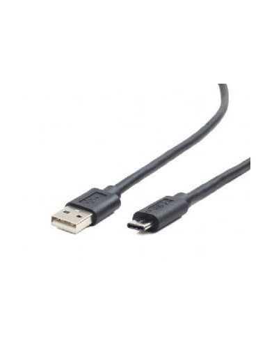 Cable USB2.0/Type-C - 1m - Cablexpert CCP-USB2-AMCM-1M, 1m, USB 2.0 A-plug to type-C plug, Black