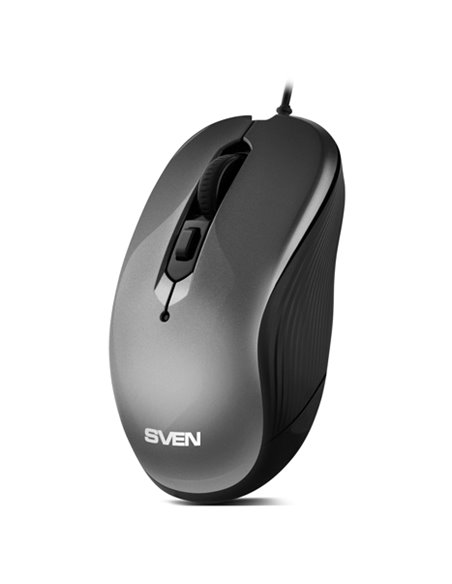 SVEN RX-520S, Optical Mouse, Antistress Silent 3200 dpi, USB, Dark Gray