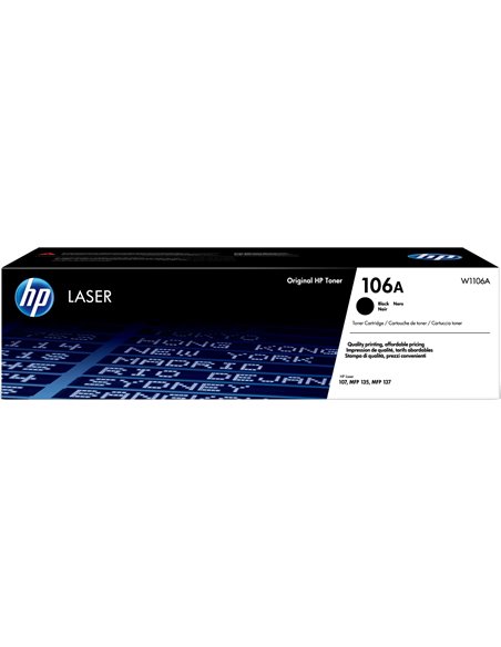 HP 106A (W1106A) Black cartridge for HP Laser 107a /107w, HP Laser 135a/135w, HP Laser 137fnw, 1000 p.