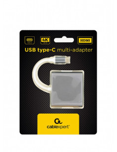 Adaptor Multiport Gembird A-CM-HDMIF-02-SG/ USB-C/ 1xUSB-A/ 1xUSB-C/ HDMI 2