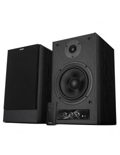 SVEN MC-30 Black, 2.0 / 2x100W RMS, D-CLASS AMPLIFIER WITH DSP, remote control, dimensions 225x255x355 mm, black, wooden.