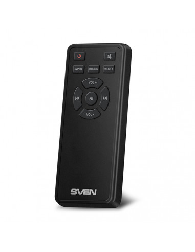 SVEN MC-30 Black, 2.0 / 2x100W RMS, D-CLASS AMPLIFIER WITH DSP, remote control, dimensions 225x255x355 mm, black, wooden.
