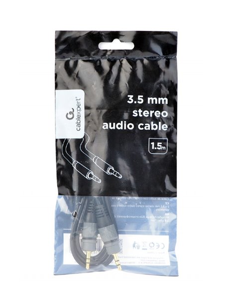 Audio cable CCAP-3535MM-1.5M, 3.5 mm stereo audio cable, 1.5 m
