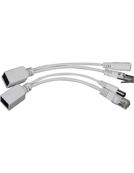 Gembird PP12-POE-0.15M-W, UTP passive PoE adapter kit, 0.15 m