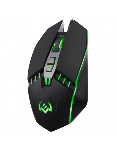 SVEN RX-G810 Gaming, Optical Mouse, 800-4000 dpi, 6+1 buttons (scroll wheel), DPI switching modes, Two navigation buttons (F...