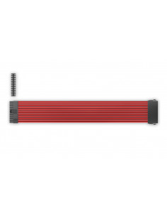 DEEPCOOL ”EC300-24P-RD”, RED, Extension cable 24 (20+4)-pin ATX, 18AWG fiber wire and a high-quality terminal, wire length 300mm 2