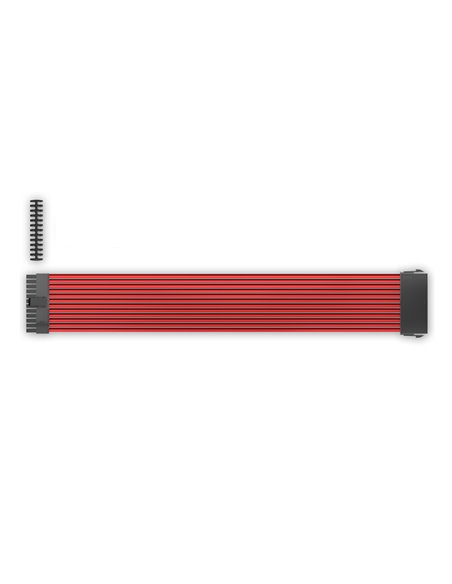 DEEPCOOL ”EC300-24P-RD”, RED, Extension cable 24 (20+4)-pin ATX, 18AWG fiber wire and a high-quality terminal, wire length 300mm