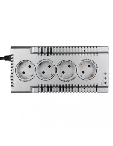 SVEN VR-F1000, 320W, Automatic Voltage Regulator, 4x Schuko outlets, Input voltage: 180-285V, Output voltage: 230V ± 10%, inp...
