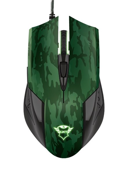 Trust Gaming GXT 781 Rixa Camo Mouse & Mouse Pad, 800 - 3200 dpi, 6 Responsive buttons, LED illumination with breathing effec... Trust Gaming GXT 781 Rixa Camo Mouse & Mouse Pad, 800 - 3200 dpi, 6 Responsive buttons, LED illumination with breathing effec...