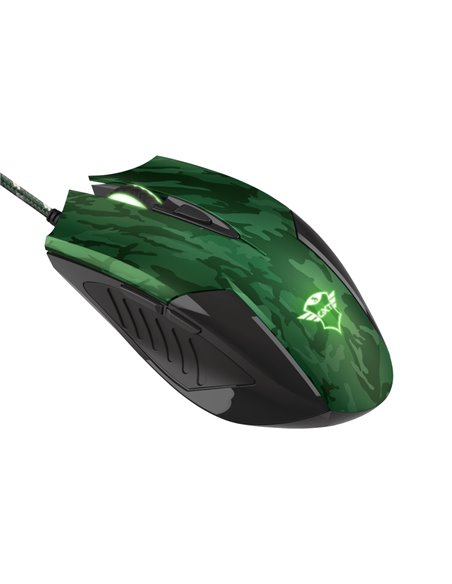 Trust Gaming GXT 781 Rixa Camo Mouse & Mouse Pad, 800 - 3200 dpi, 6 Responsive buttons, LED illumination with breathing effec... Trust Gaming GXT 781 Rixa Camo Mouse & Mouse Pad, 800 - 3200 dpi, 6 Responsive buttons, LED illumination with breathing effec...
