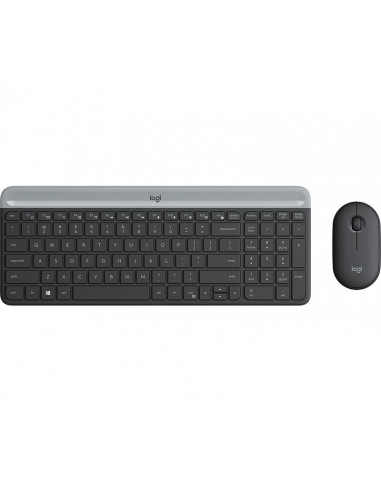 Беспроводная клавиатура и мышка Logitech Combo MK470 Slim/ 2.4GHz nano USB receiver/ Graphite