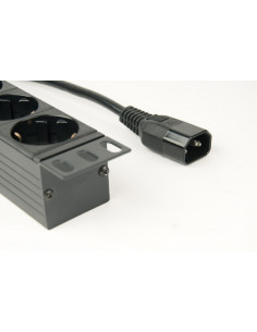 Gembird EG-PDU-014-C14, Power distribution unit (PDU), 8 Schuko sockets, 1U, 16A, C14 plug 3 m cable 2