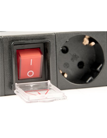 Gembird EG-PDU-014-C14, Power distribution unit (PDU), 8 Schuko sockets, 1U, 16A, C14 plug 3 m cable