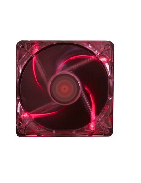 120mm Case Fan - XILENCE XPF120.TR Fan, Red LED, 120x120x25mm, 1400rpm, 21dBa, 68CFM, hydro bearing, Big 4Pin and 3Pin Molex...