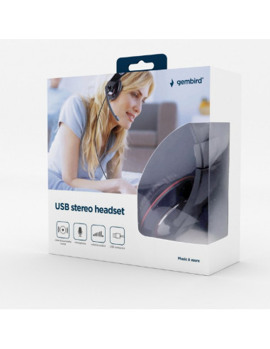 Casti Gembird MHS-U-001 / USB / Black