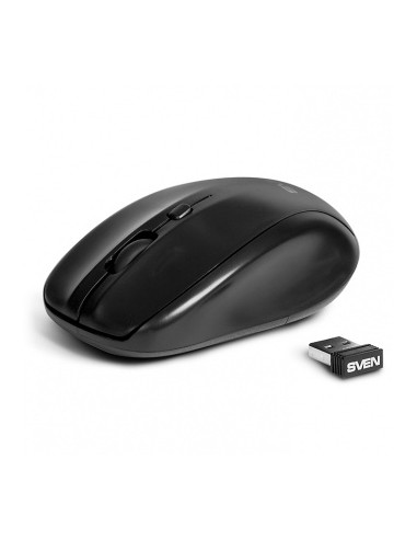 SVEN RX-305 Wireless, Optical Mouse, 2.4GHz, Nano Receiver, 800/1200/1600 dpi, USB, Black
