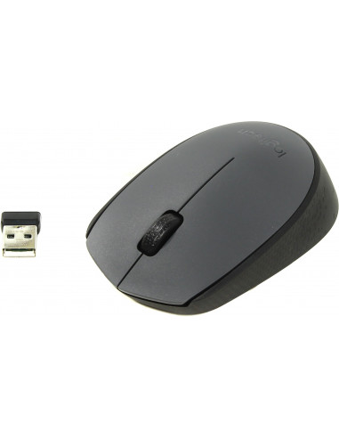Logitech Wireless Mouse M170 Grey, Optical Mouse for Notebooks, Nano receiver, Grey, Retail