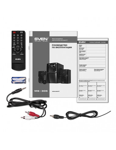 Boxe 2.1 SVEN MS-305 / 40W RMS / Bluetooth / FM-tune / USB Flash / SD card / Black