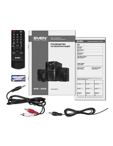 Колонки 2.1 SVEN MS-305 / 40W RMS / Bluetooth / FM-tune / USB Flash / SD card / Black