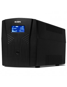 SVEN Pro 1500 (LCD,USB), Line-interactive UPS with AVR, 1500VA /900W, Multifunction LCD display, 3x Schuko outlets, 2x9AH, AV...