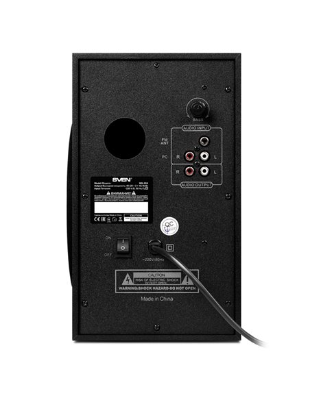 Boxe 2.1 SVEN MS-304 / 40W RMS / Bluetooth / FM-tune / USB Flash / SD card / Black