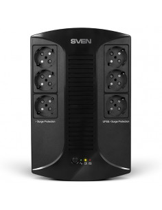 SVEN UP-L1000E, Line-interactive UPS with AVR, 1000VA /510W, 6 x Schuko outlets (3 backed up, all 6 surge protected), LED sta... 2