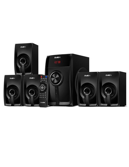 Boxe 5.1 SVEN HT-202 / 80W RMS / Bluetooth / FM-tune / USB Flash / SD card / Black