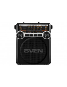 SVEN SRP-355 Black, FM/AM/SW Radio, 3W RMS, 8-band radio receiver, built-in audio files player from USB-fash, microSD and SD ... 2