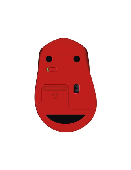 Logitech Wireless M330 Silent Plus, Optical Mouse for Notebooks, nano receiver, Red