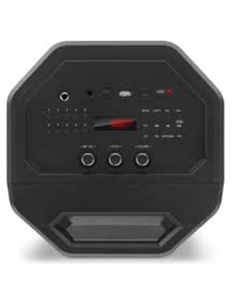 SVEN PS-650 Black, Bluetooth Portable Speaker, 50W RMS, Effective multi-colored lighting, LED display, FM tuner, USB & microS...