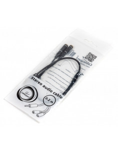 Audio cable 3.5mm - 0.2 m - Cablexpert CCA-417M, 3.5mm 4-pin plug to 3.5mm stereo + microphone sockets adapter cable, allows ... 2
