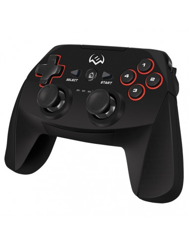 SVEN GC-2040 Wireless Gamepad, X-Input and Direct-Input modes support, 4 axes, D-Pad, 2 mini joysticks and 11 buttons, USB, B...