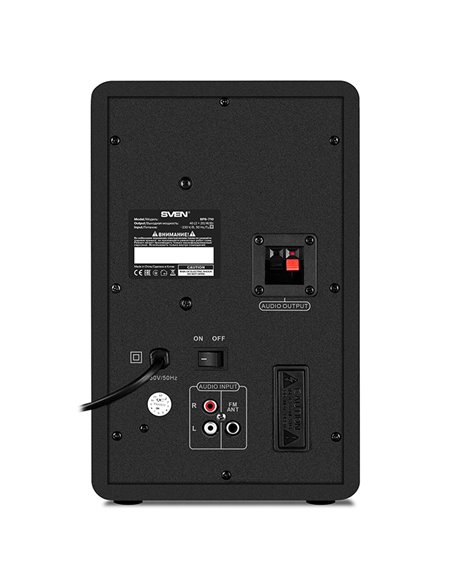Колонки 2.0 SVEN SPS-710 / 40W RMS / Bluetooth / FM / USB / SD / Black