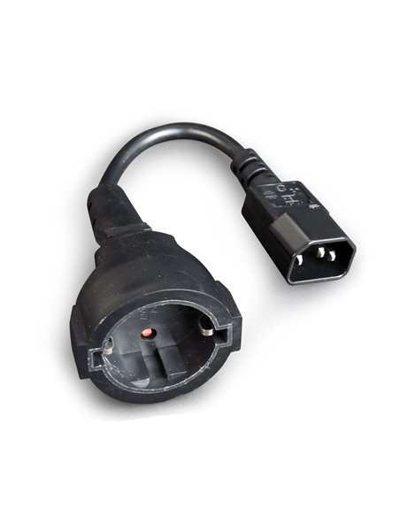 Power adapter cord PC-SFC14M-01, C14 input and Schuko output, for UPS or PDU