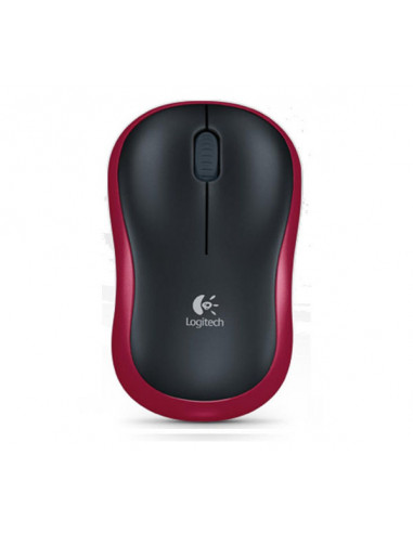 Logitech Wireless Mouse M185 Red, Optical Mouse for Notebooks, Nano receiver, Red/Black, Retail